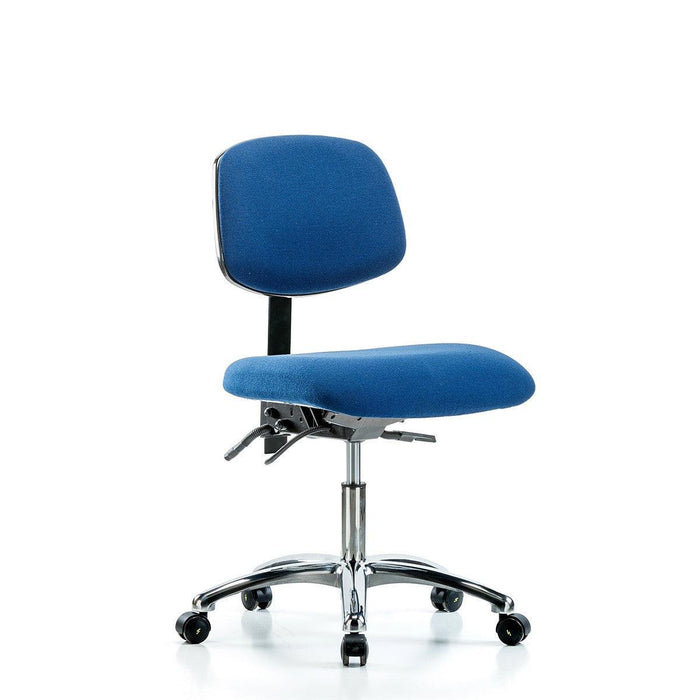 Blue Fabric ESD Desk Height Chair with Casters