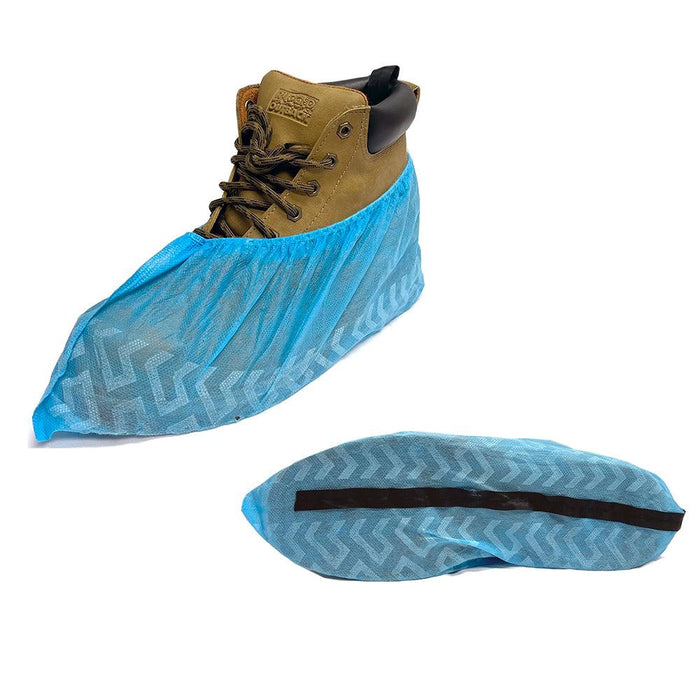 Transforming Technologies Polypropylene Shoe Cover with Conductive Strip and Skid Resistant Bottom, 100/Pack, 300/Case