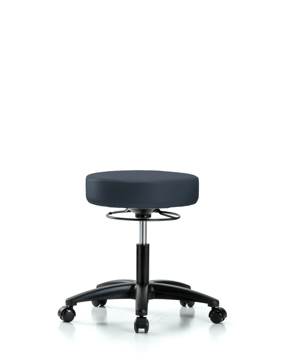 Desk Height Vinyl Stool without Back Imperial Blue Vinyl Chair