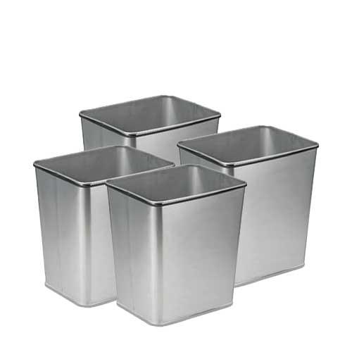 Transforming Technologies 28 QT Stainless Steel Clean Room Waste Basket