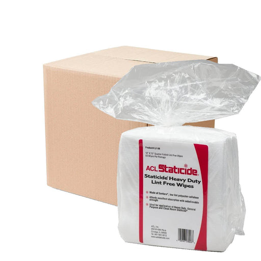 ACL Staticide LF50 Heavy Duty Low-Lint Wipers [12 Case]