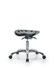 Polyurethane ESD Tractor Sit-Stand Stool Chrome with ESD Casters